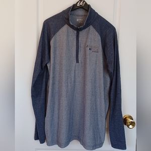 gear FOR SPORTS XL MARLED NAVY LONG SLEEVE 1/4 ZIP SPORTS JACKET JACKSON HOLE WY